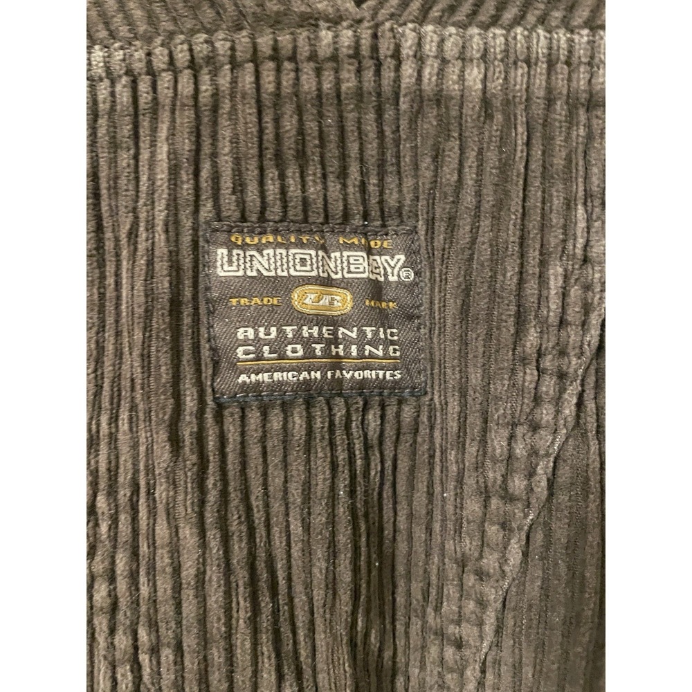VINTAGE Unionbay Overalls Womens M Brown Carpenter Corduroy Workwear Bib 90s Y2K - Picture 6 of 8